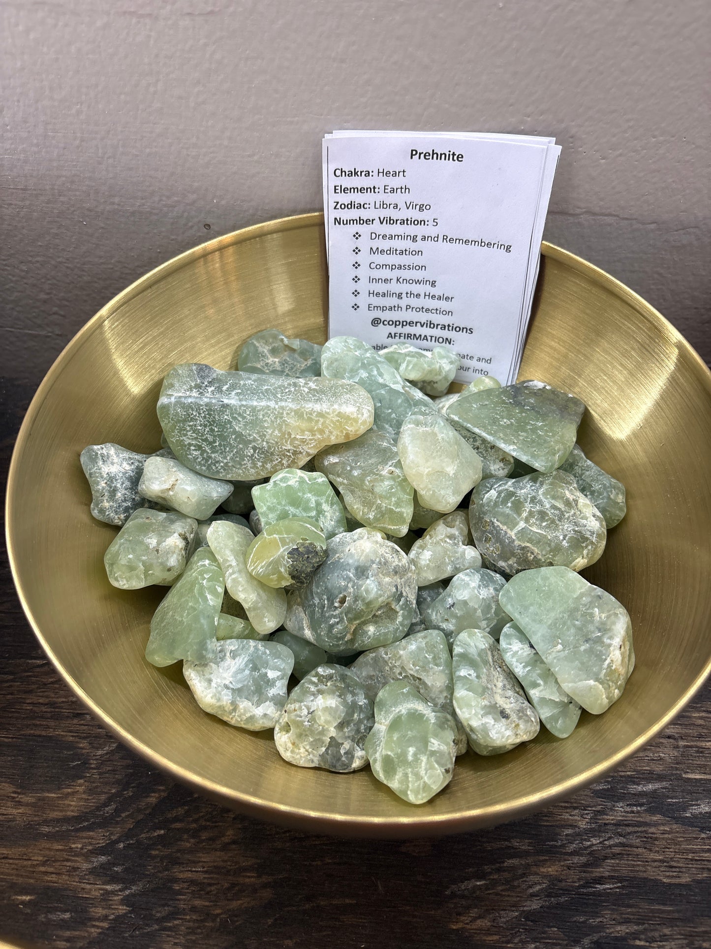 Raw Prehnite