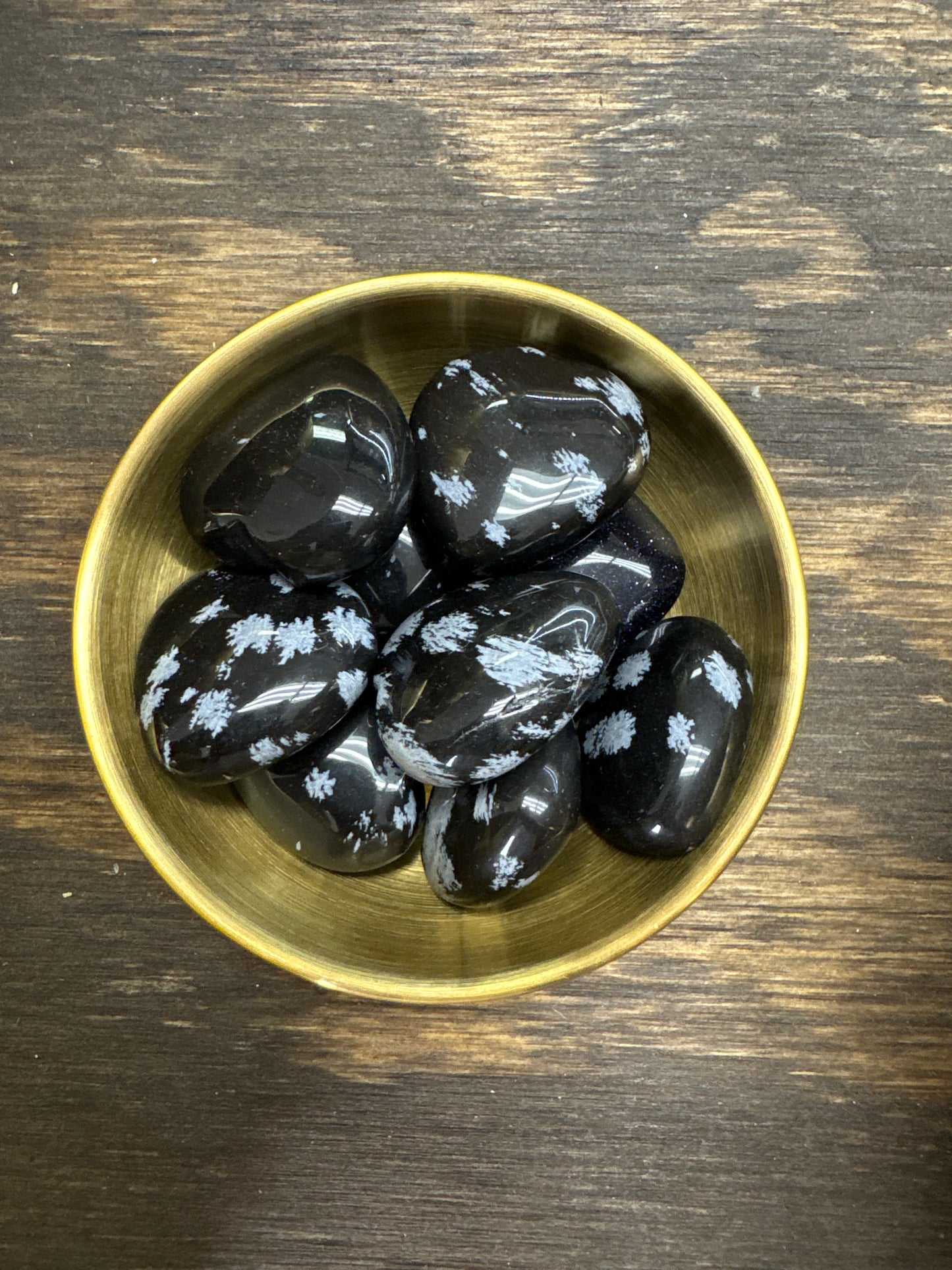 Snowflake Obsidian Heart