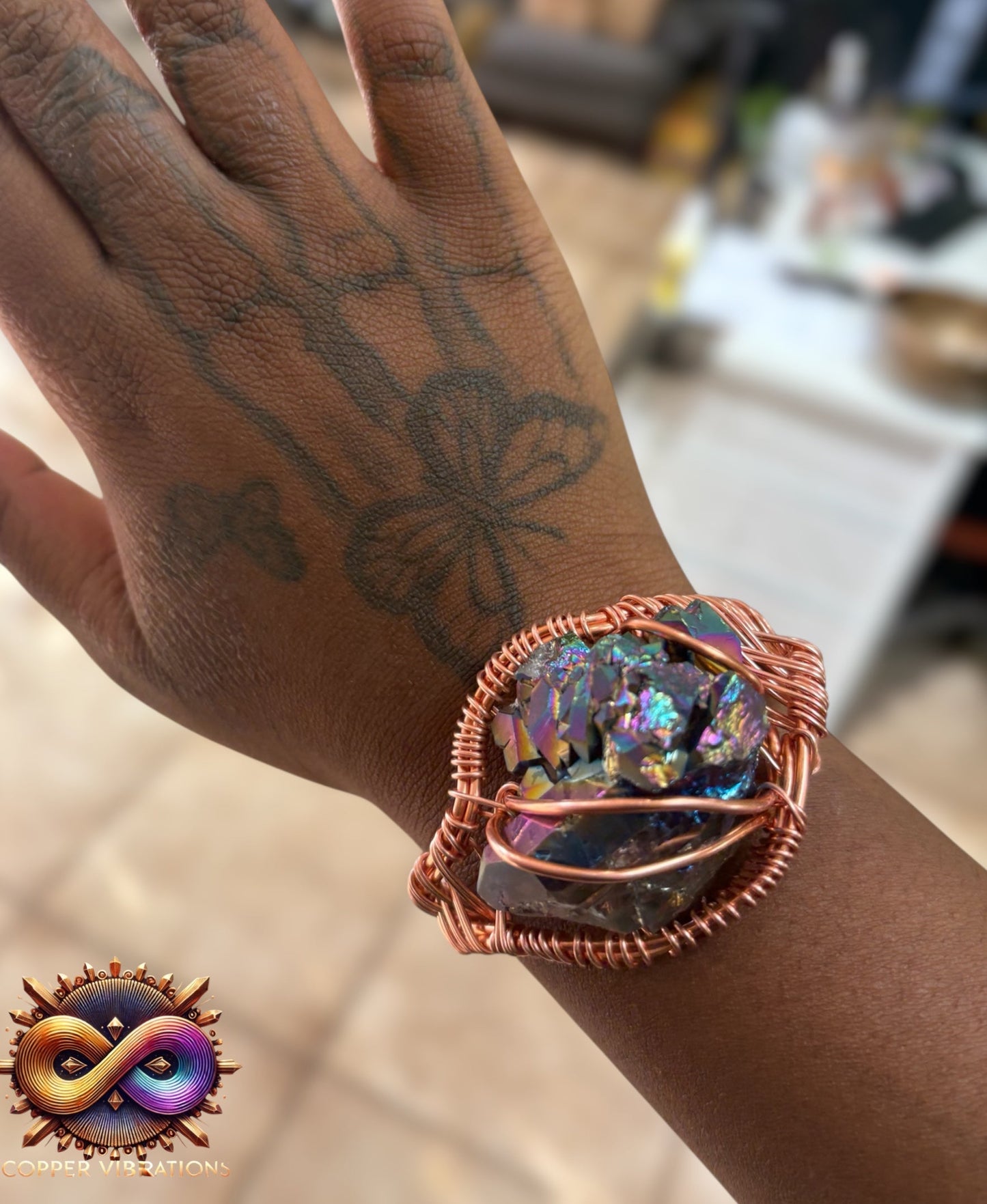 Flame Aura Quartz Bracelet