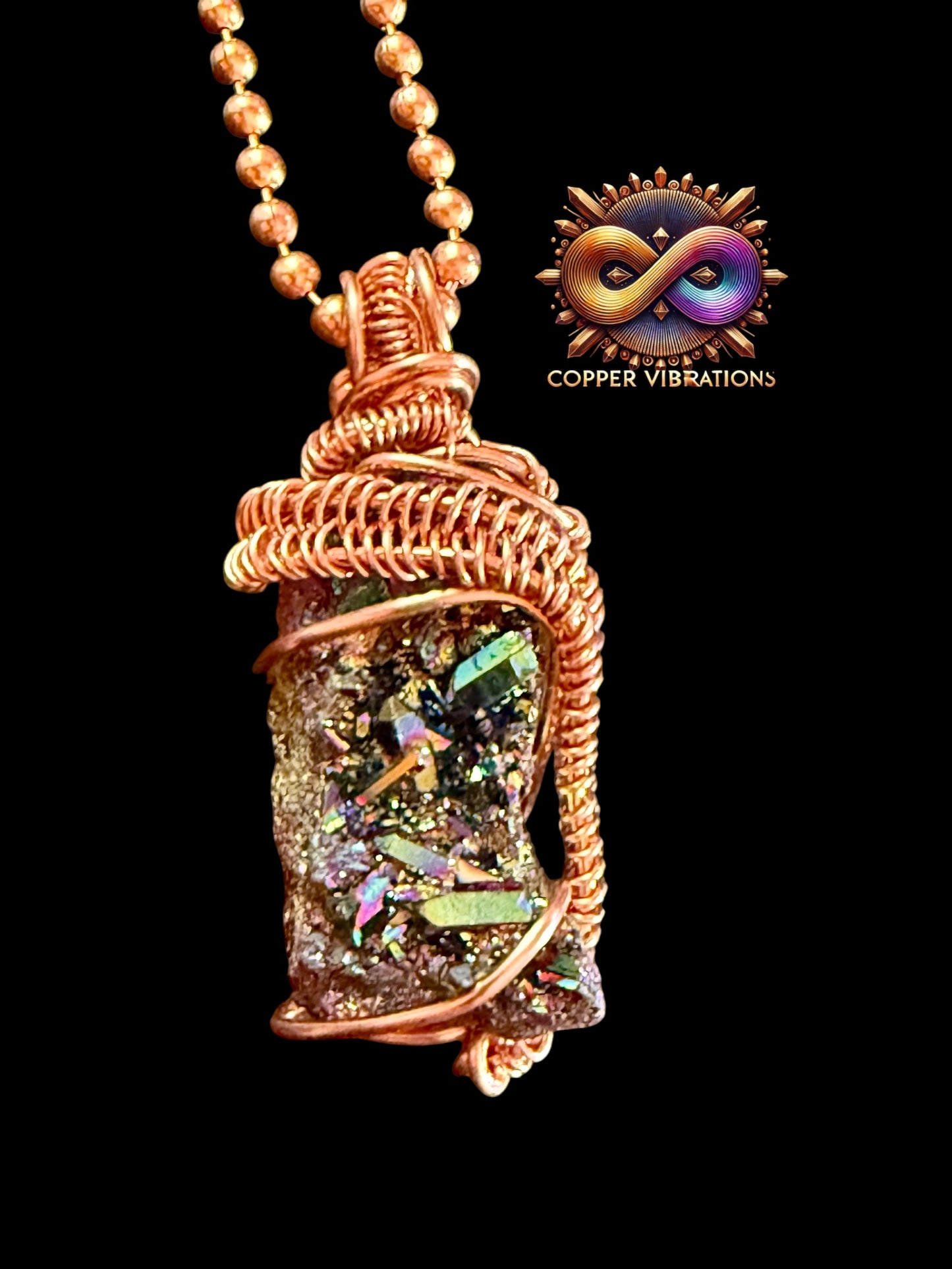 Flame Aura Quartz Necklace
