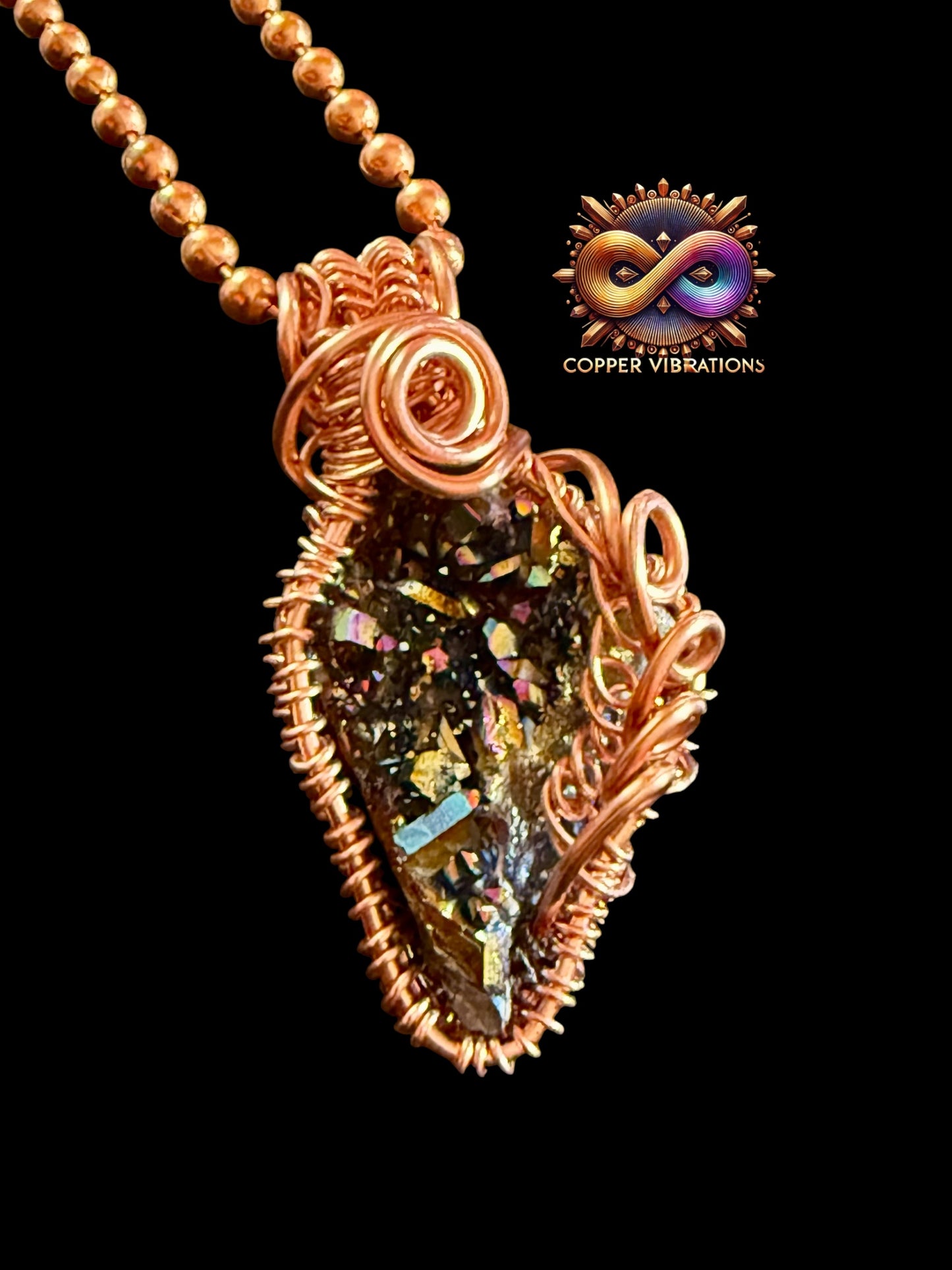 Flame Aura Quartz Necklace