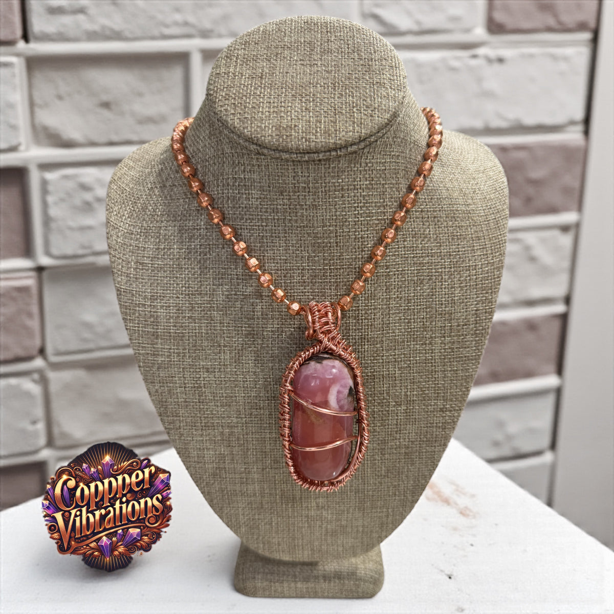 Pink Aragonite Capsule Chunky 24”Chain