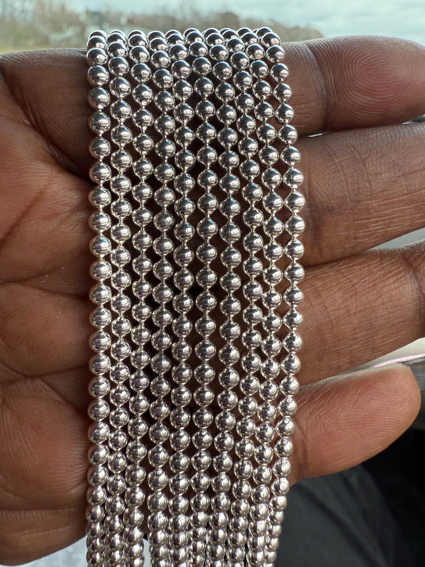 .925 Sterling 20” Silver Bead Chain