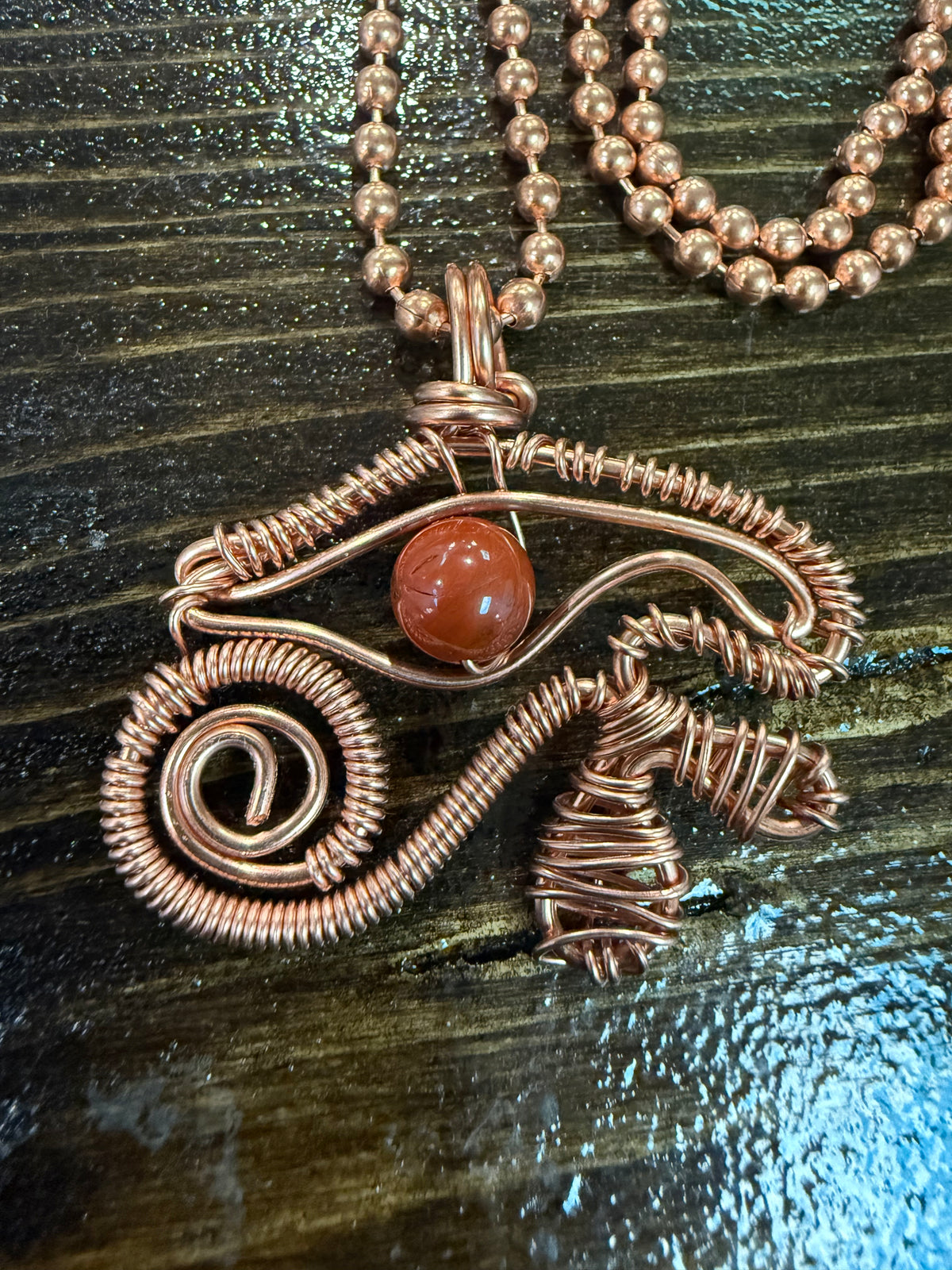 Eye of Ra Necklace 24” Copper Necklace