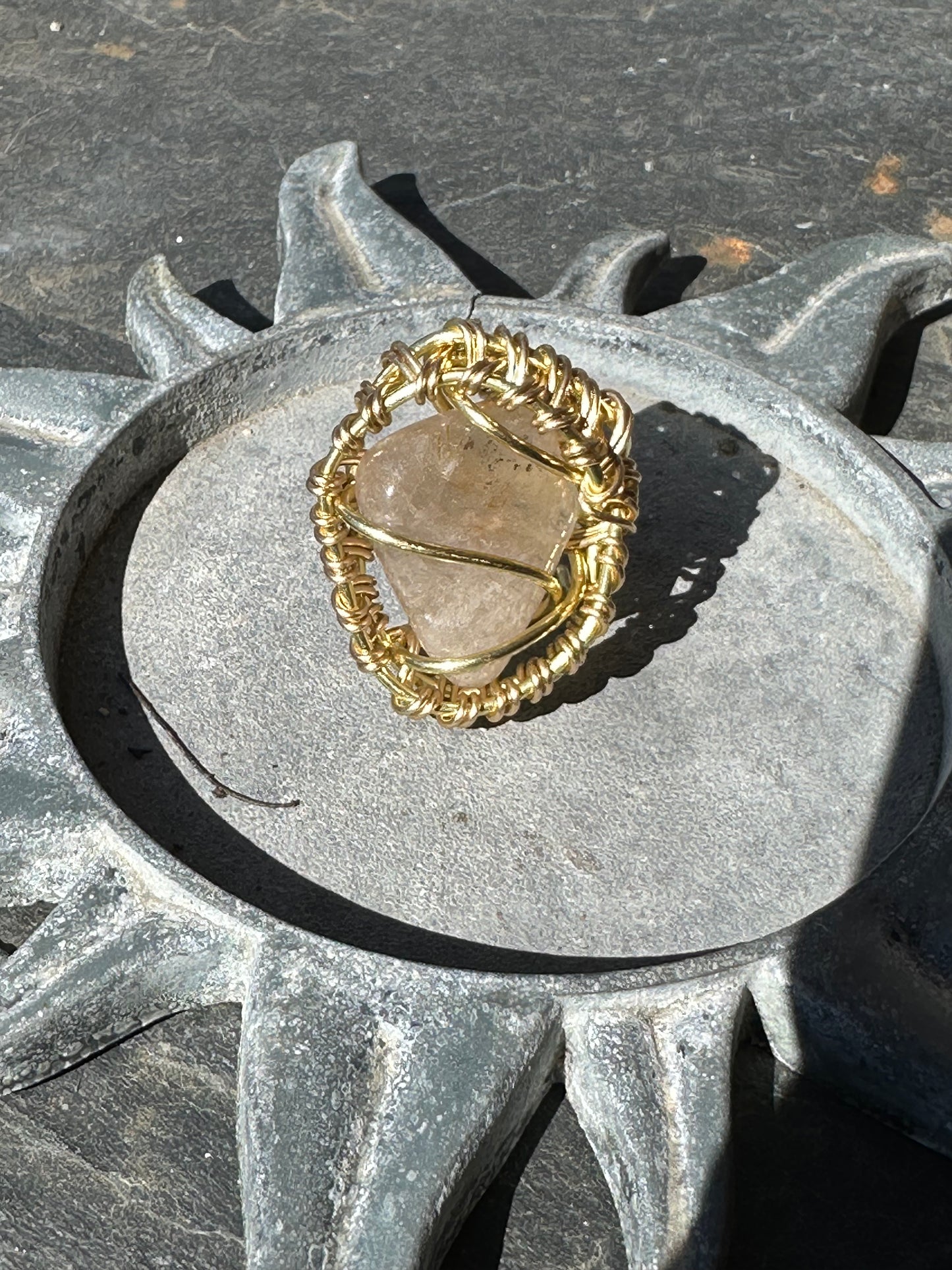 Brass Gemstone Rings