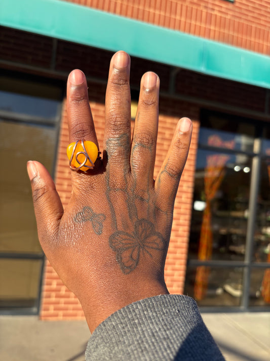 Gemstone Heart Rings