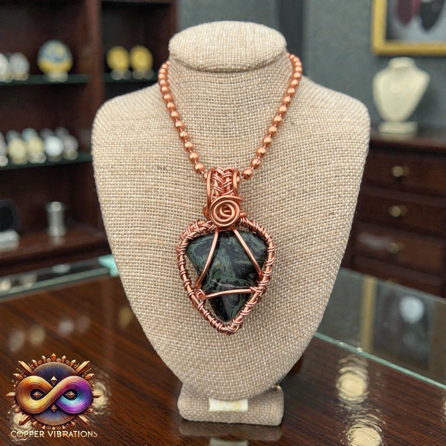 Kabamba Jasper 24” Copper Necklace