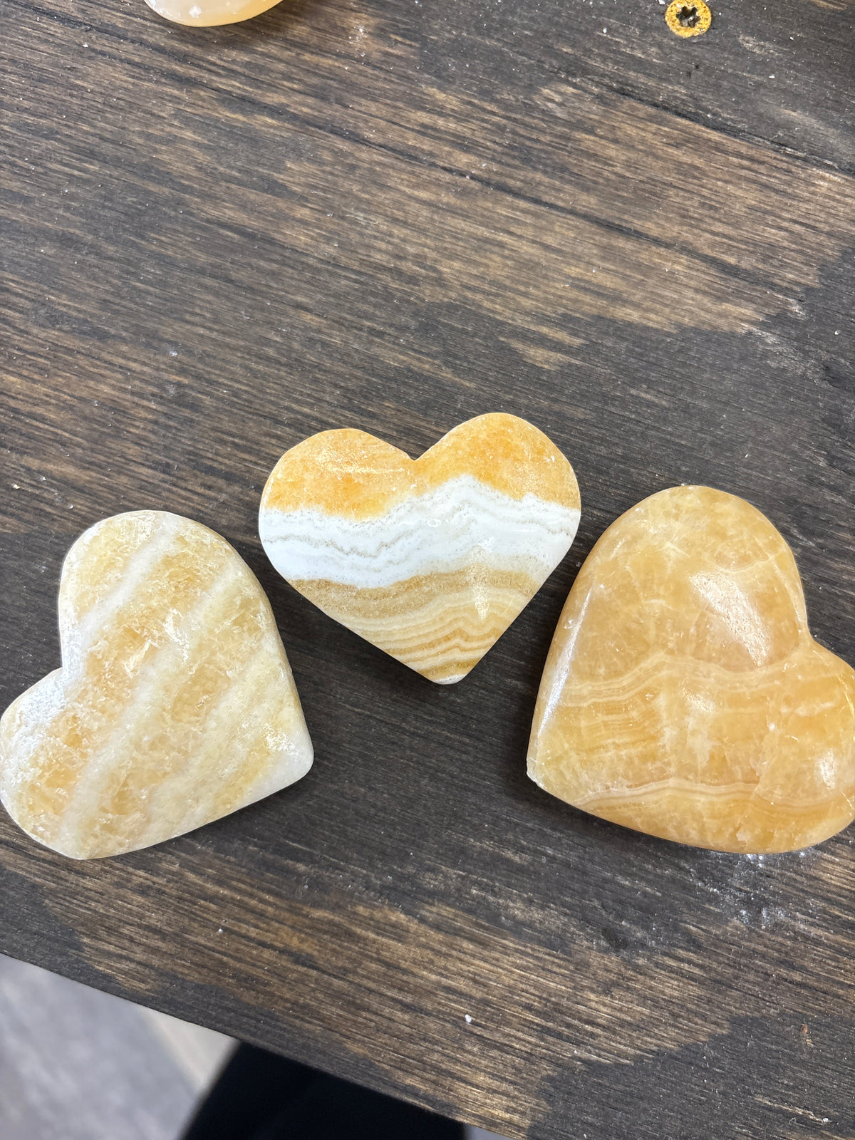 Orange Calcite Heart
