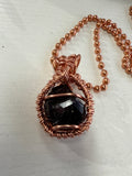 Garnet 24” Copper Necklace
