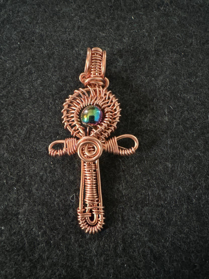 Small Copper Ankh Necklace