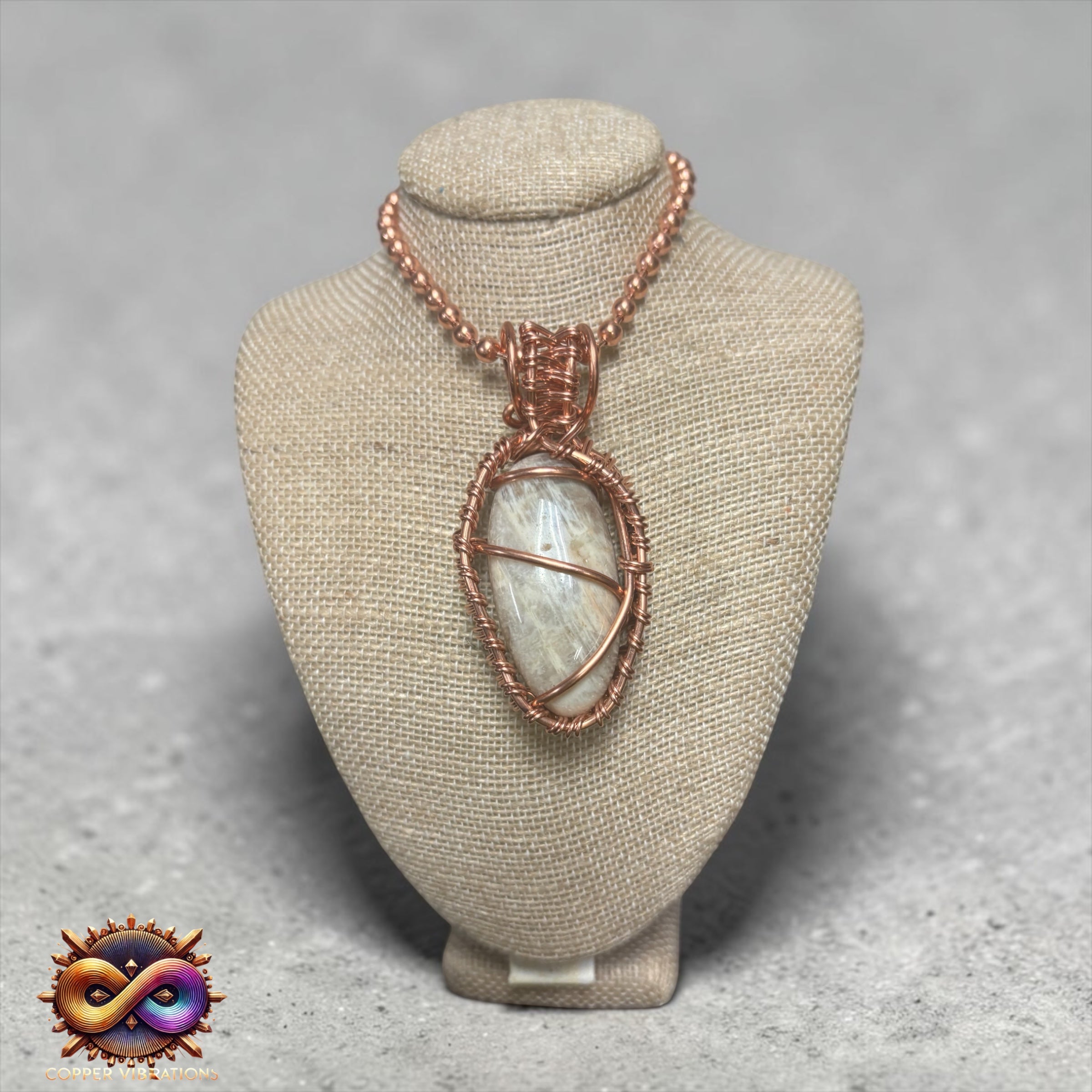 Moonstone 24” Copper Necklace