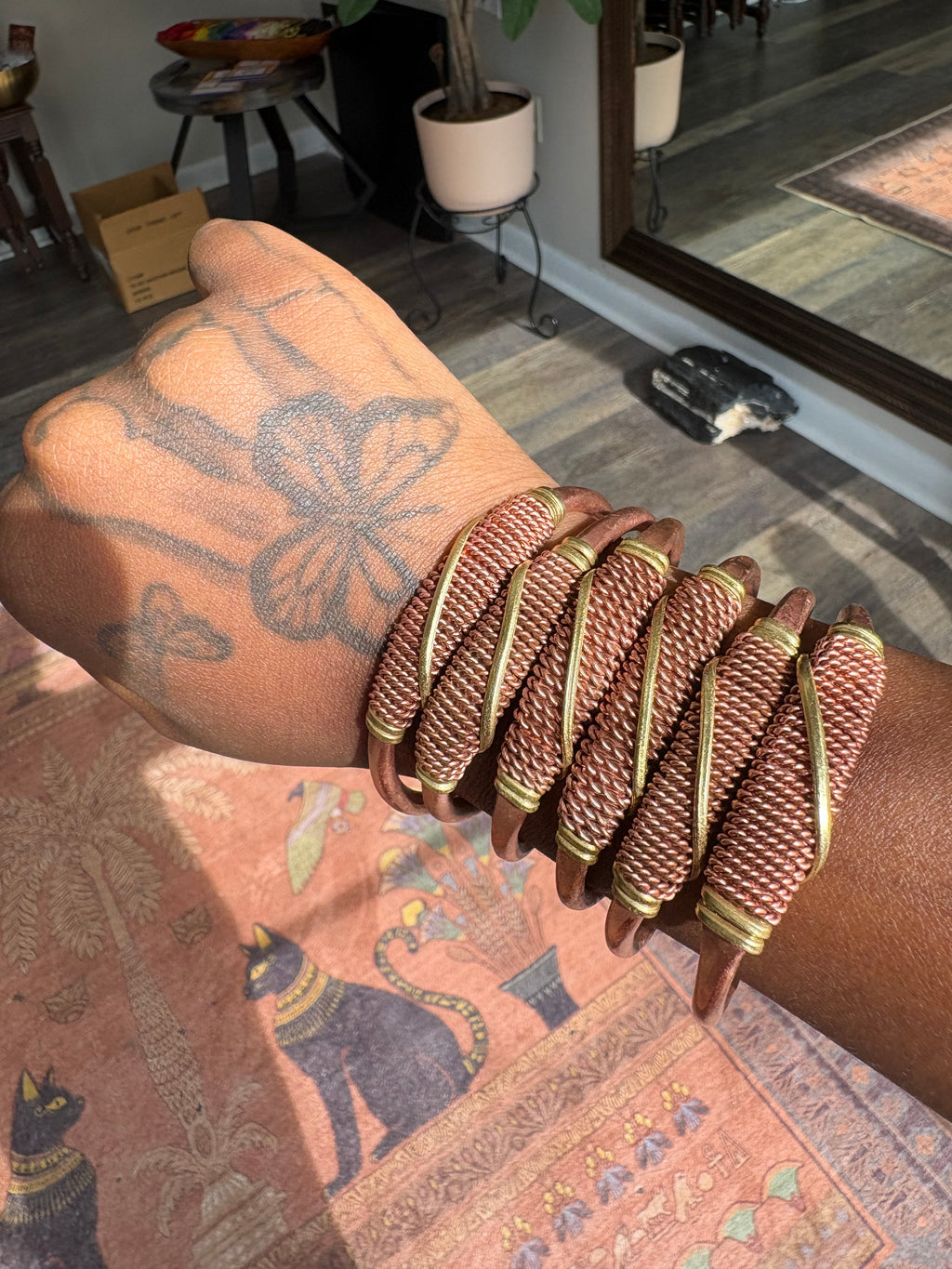 Copper & Brass Harmony Bangles