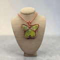 Gemstone Butterfly 24” Copper Necklaces