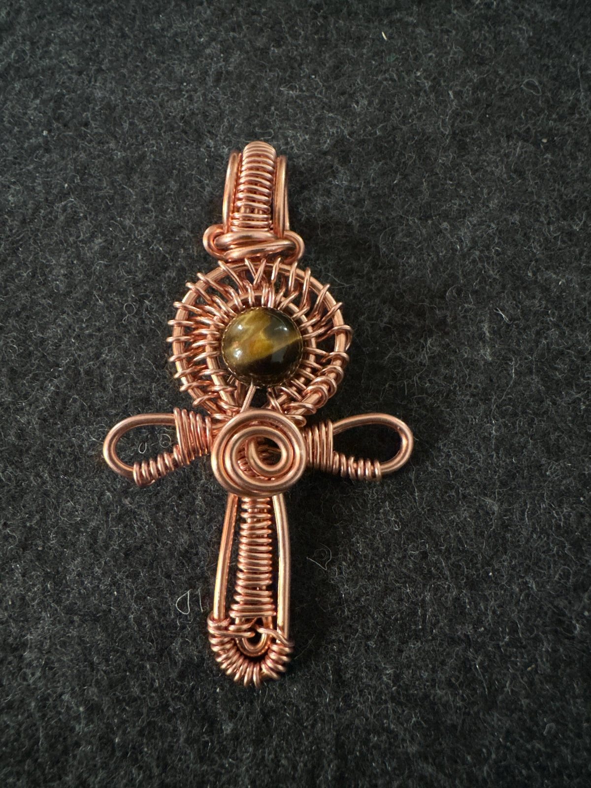 Small Copper Ankh Necklace