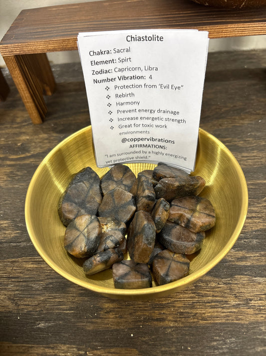 Chiastolite Raw Slices