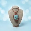 Amazonite Creativity Weave 24” Copper Necklace