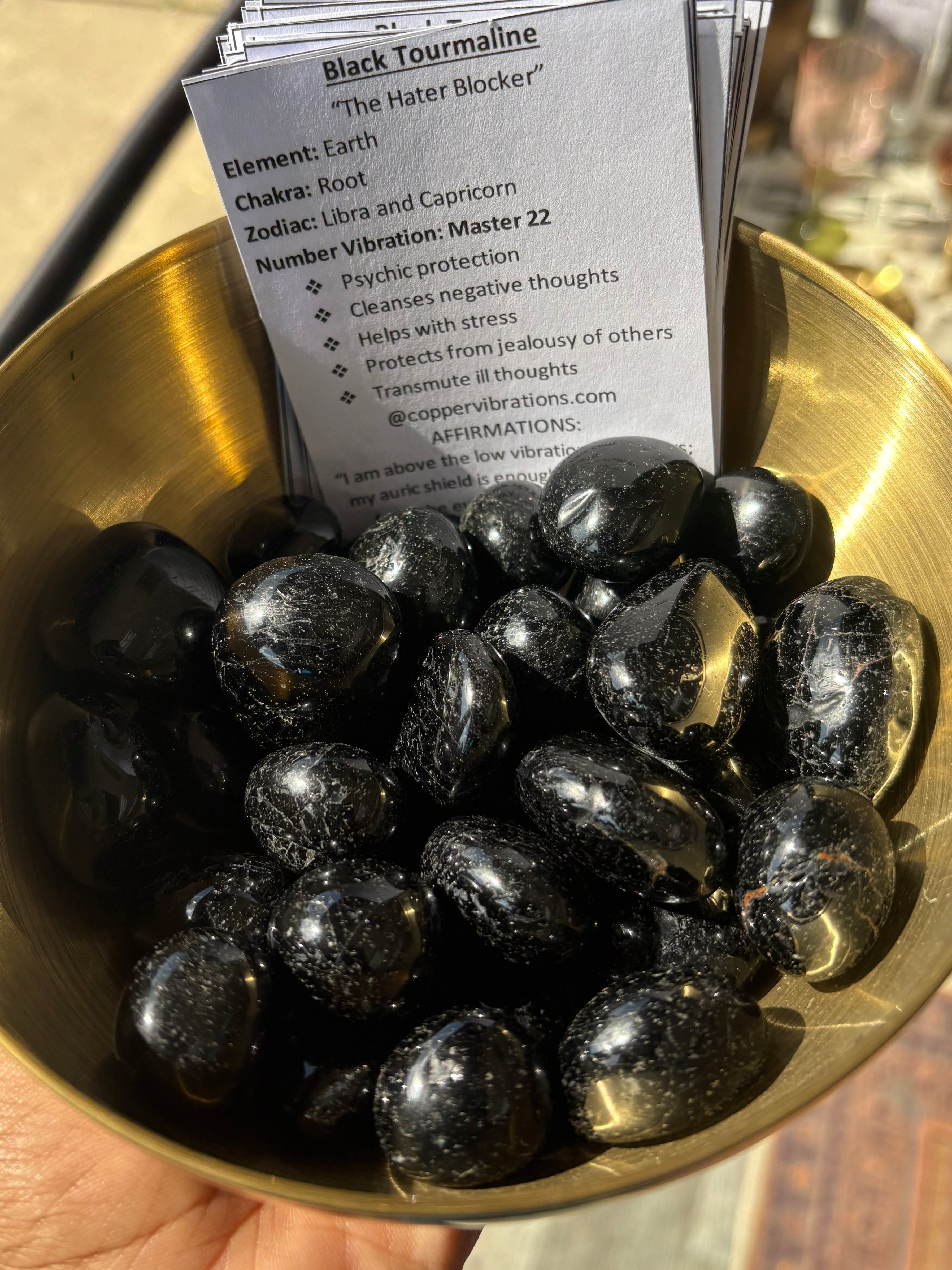 Black Tourmaline Tumbled Stones