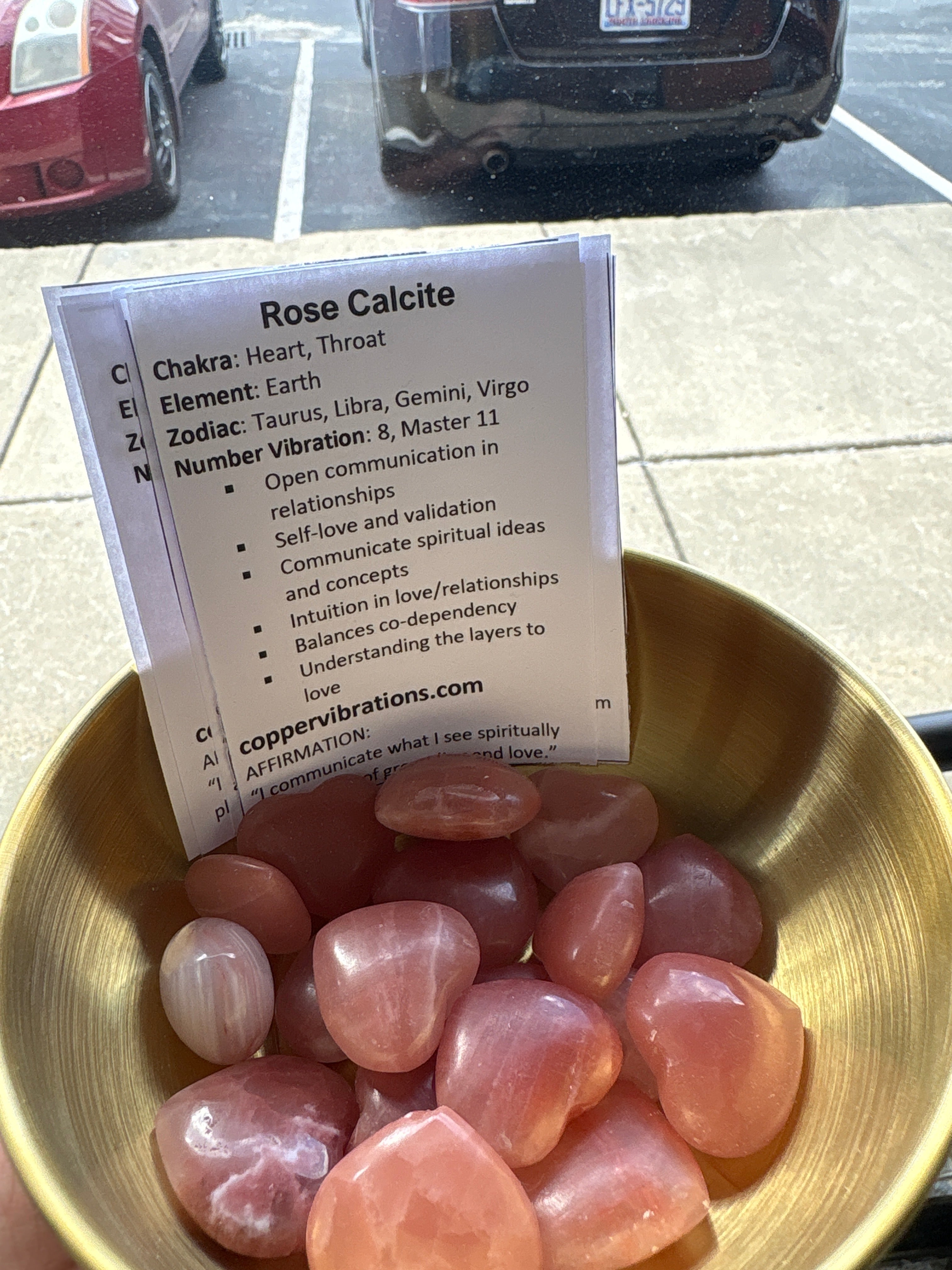 Rose Calcite Heart