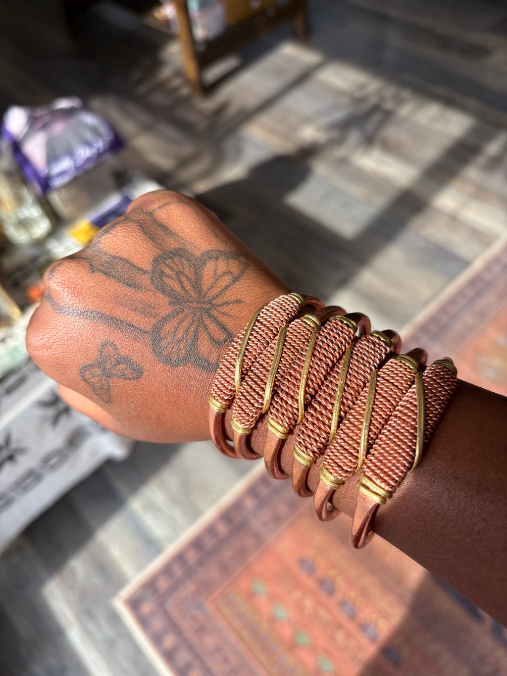 Copper & Brass Harmony Bangles