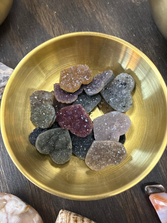 Raw Amethyst Hearts
