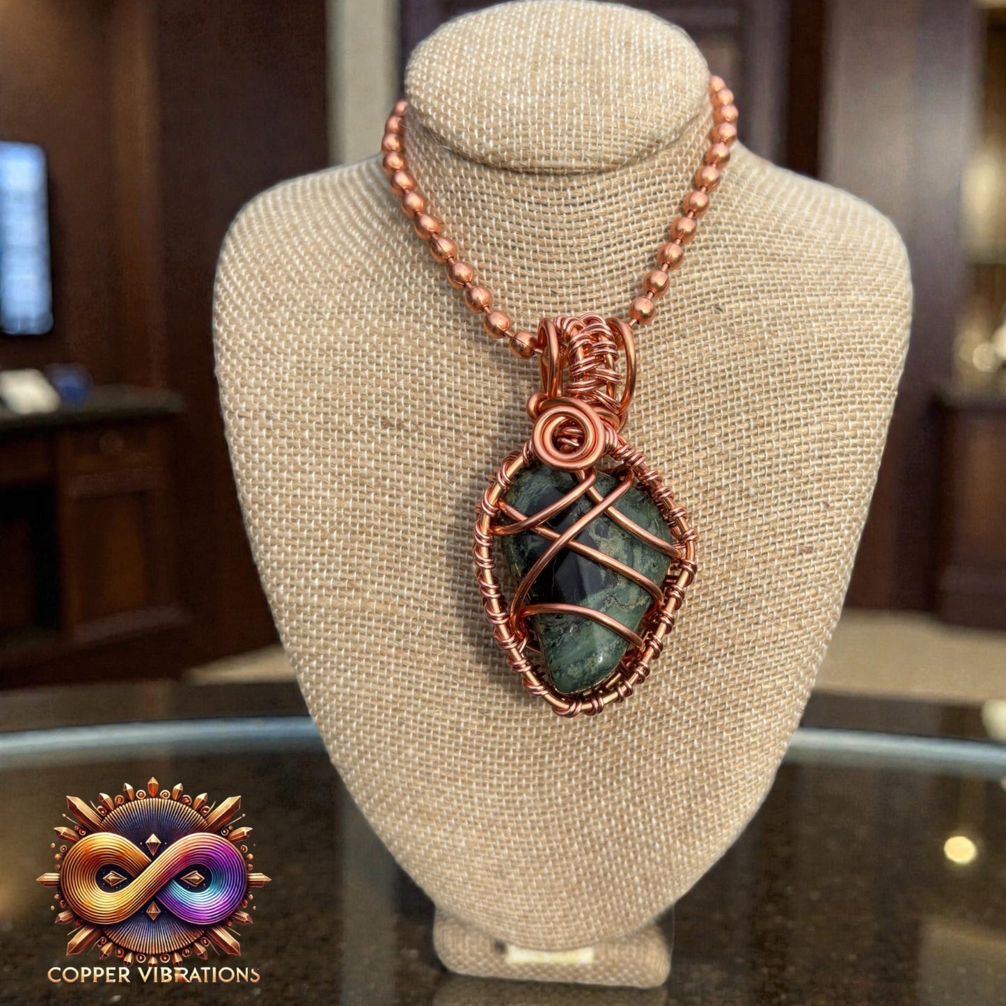 Kabamba Jasper 24” Copper Necklace