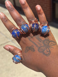 Lapis Lazuli Sphere Rings