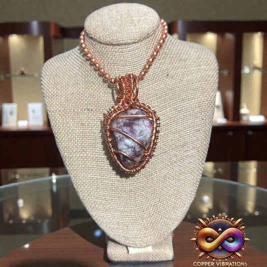 Pink Tourmaline (Rubellite) 24” Copper Necklace