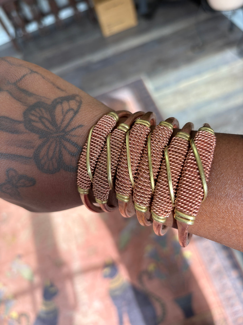 Copper & Brass Harmony Bangles