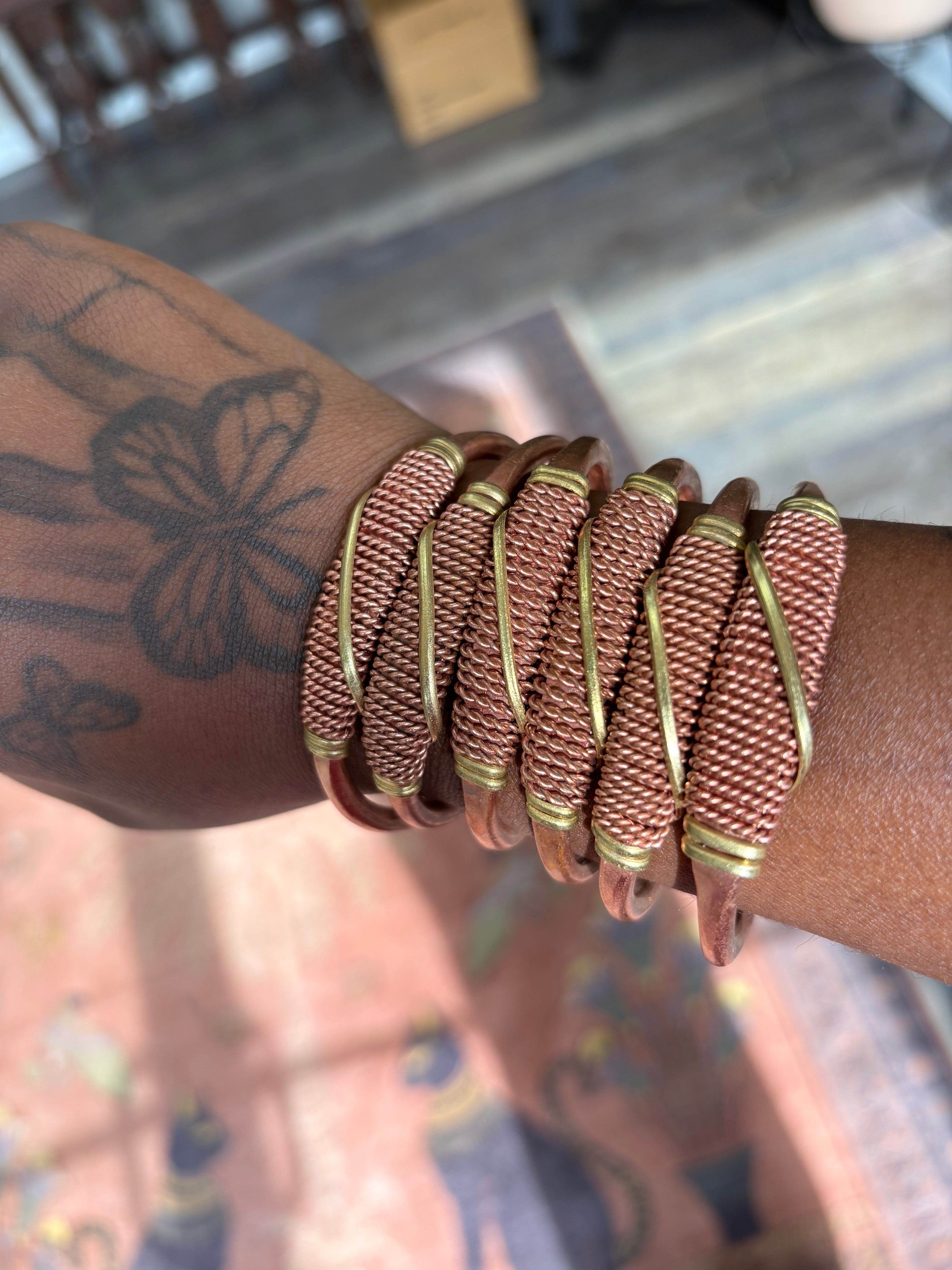 Copper & Brass Harmony Bangles