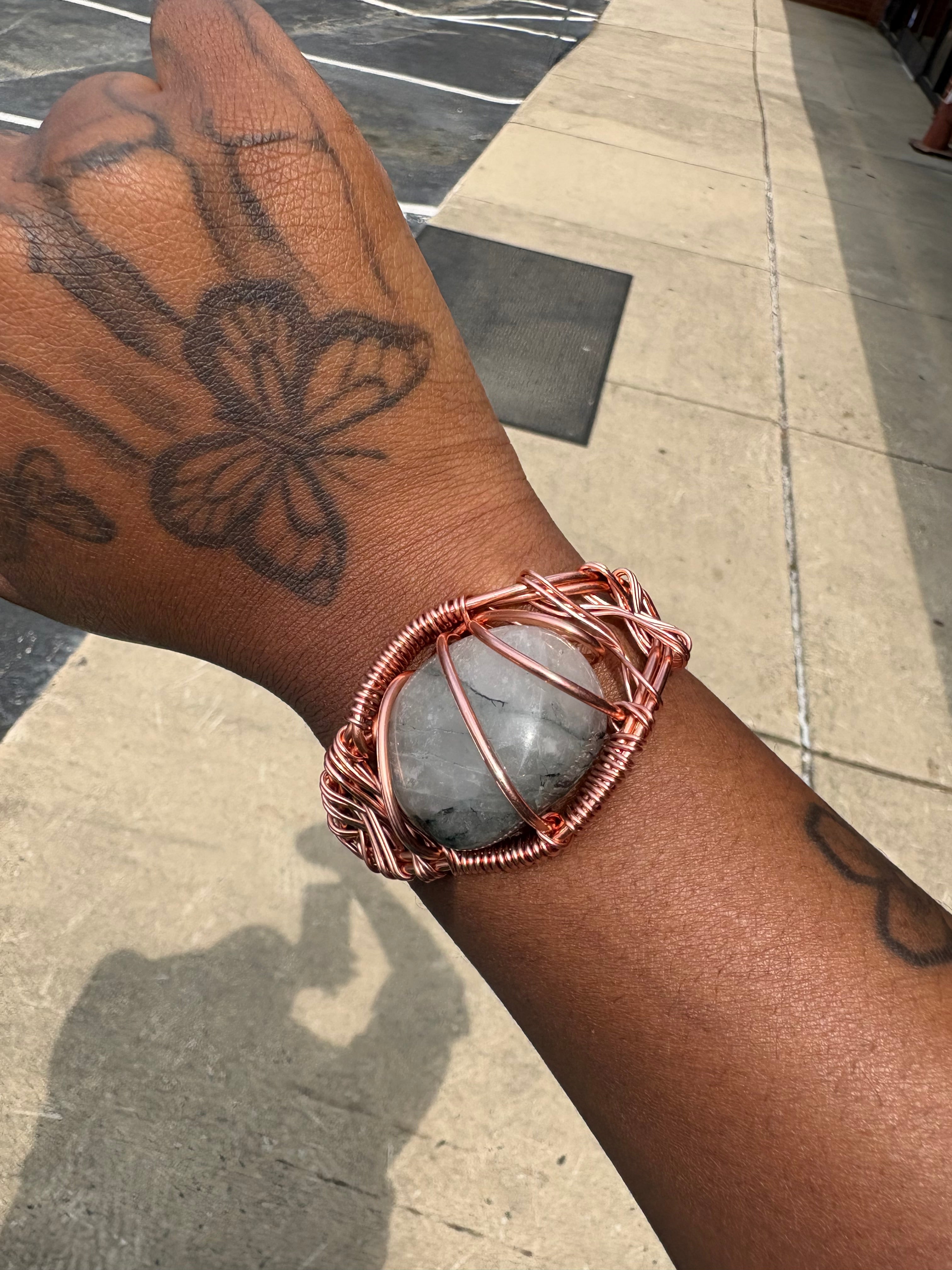 Tourmalinated Quartz Bracelet