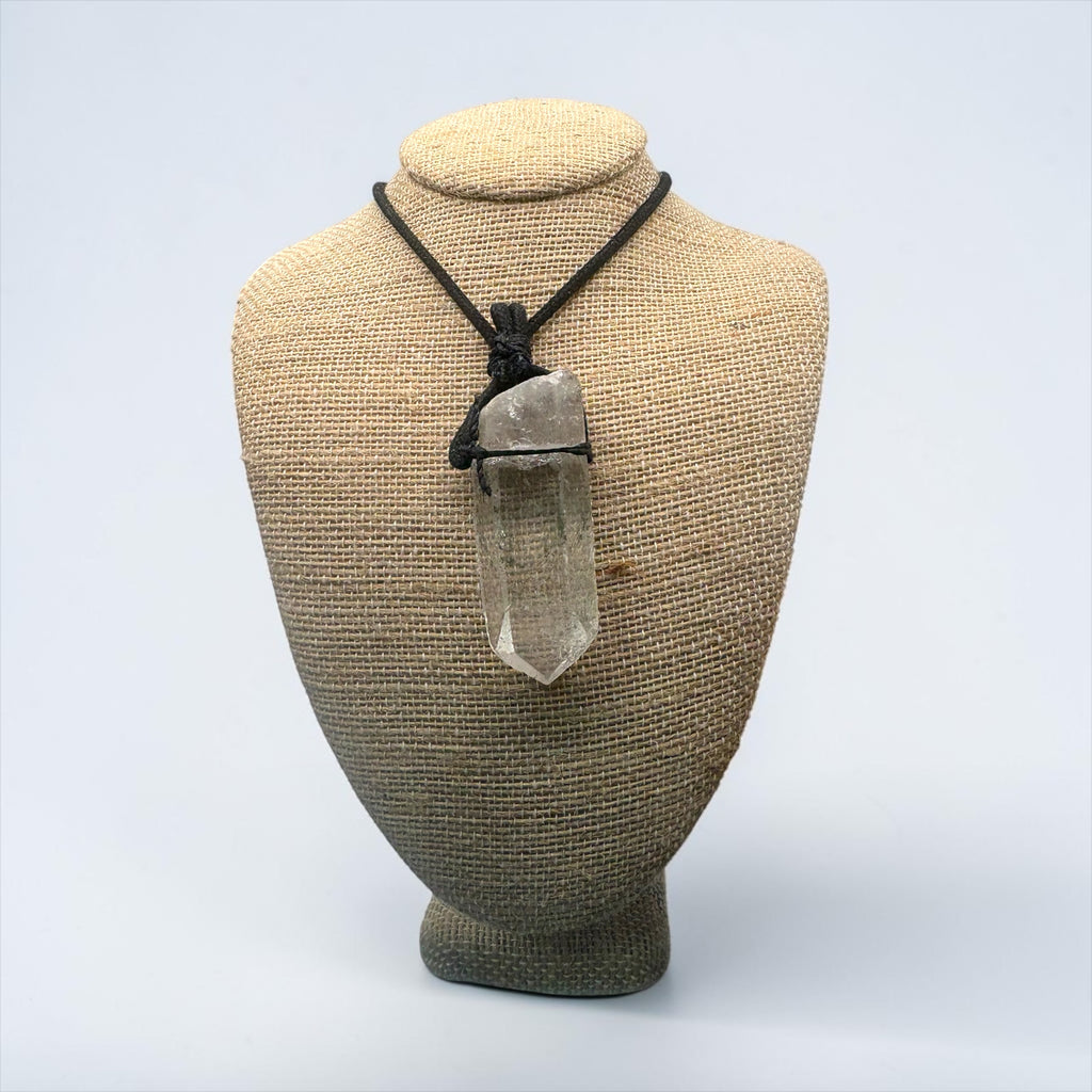 Raw Clear Quartz (Black String)