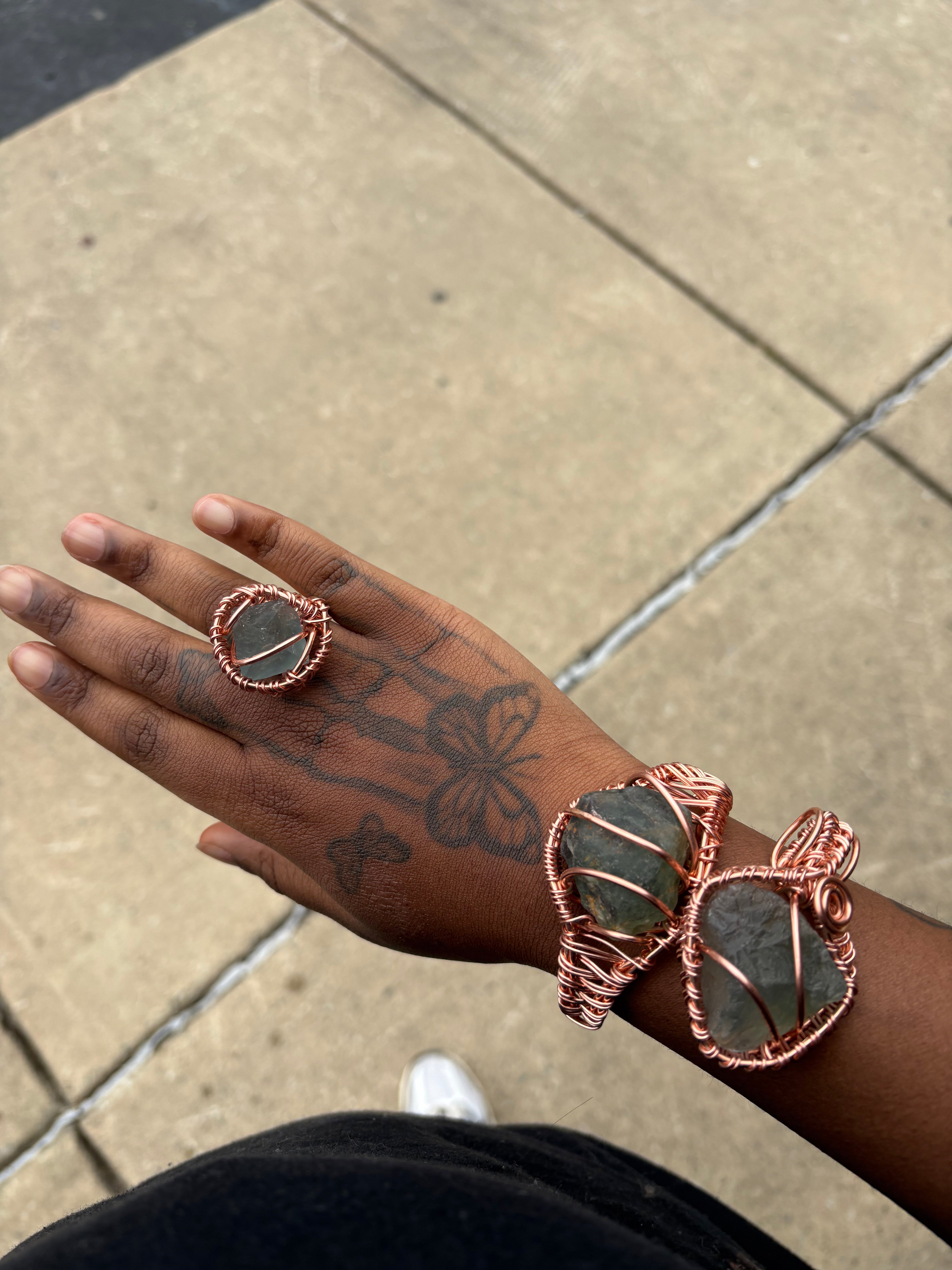 Raw Flourite 3pc Set