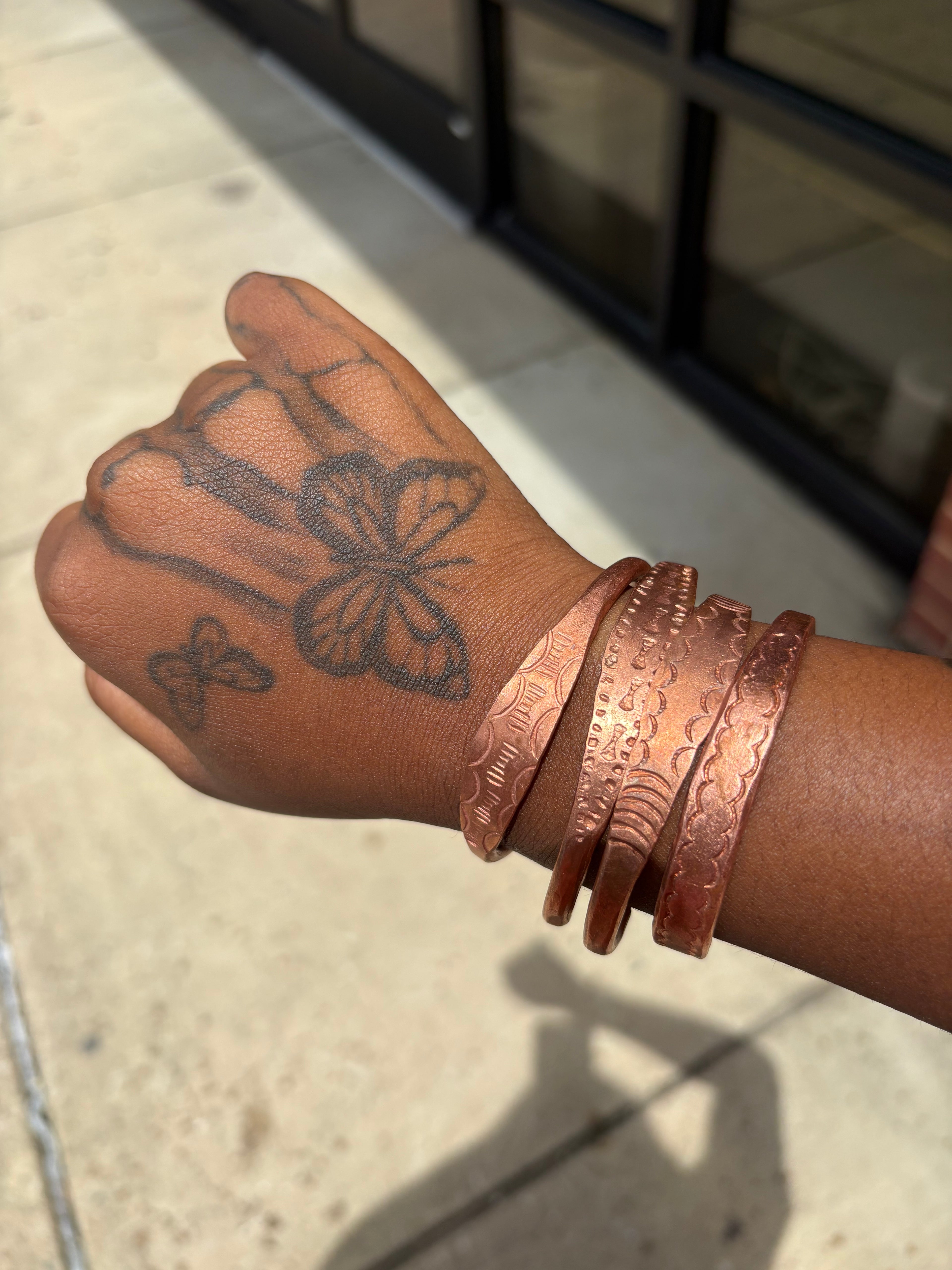 Freestyle Flat Copper Bangles