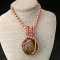 Gold Tigers Eye 24” Copper Necklace