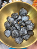 Larvakite Heart Stones