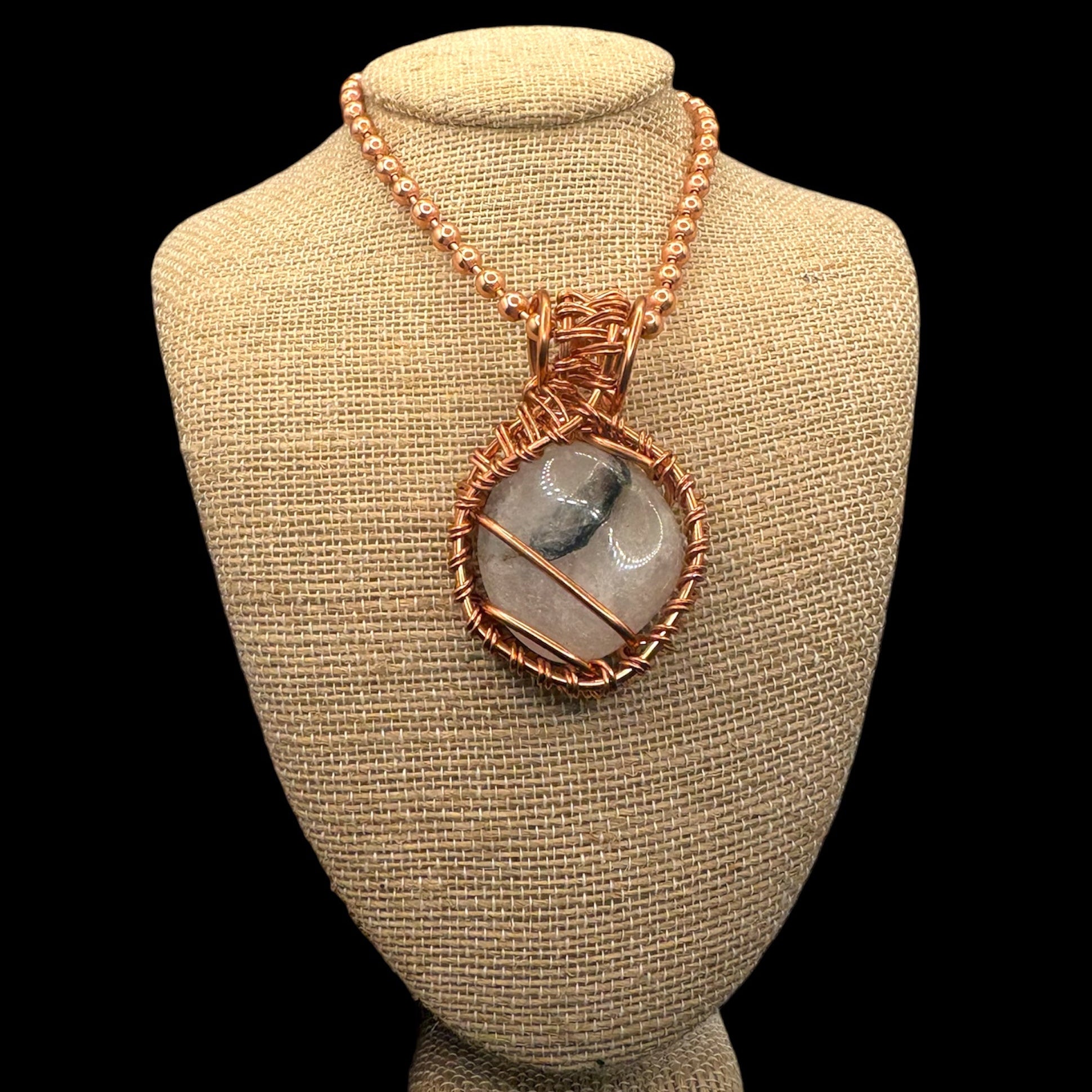 Tourmalinated Quartz Necklace