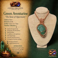 Green Aventurine Creativity Weave 24” Copper Necklace