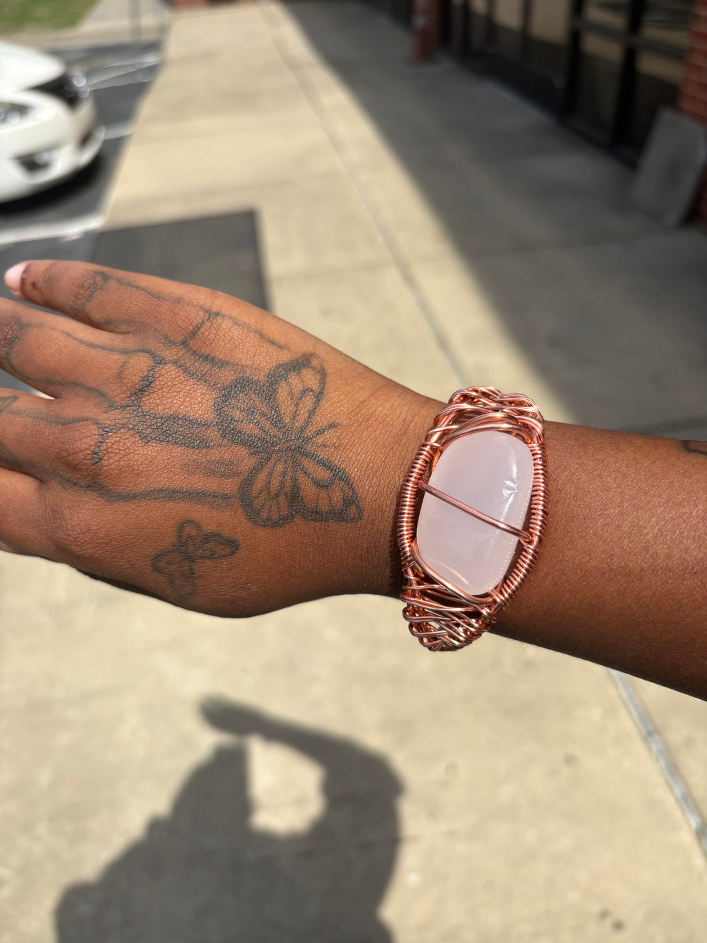 Pink Mangano Calcite Bracelet