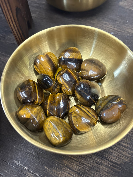 Gold Tigers Eye Heart