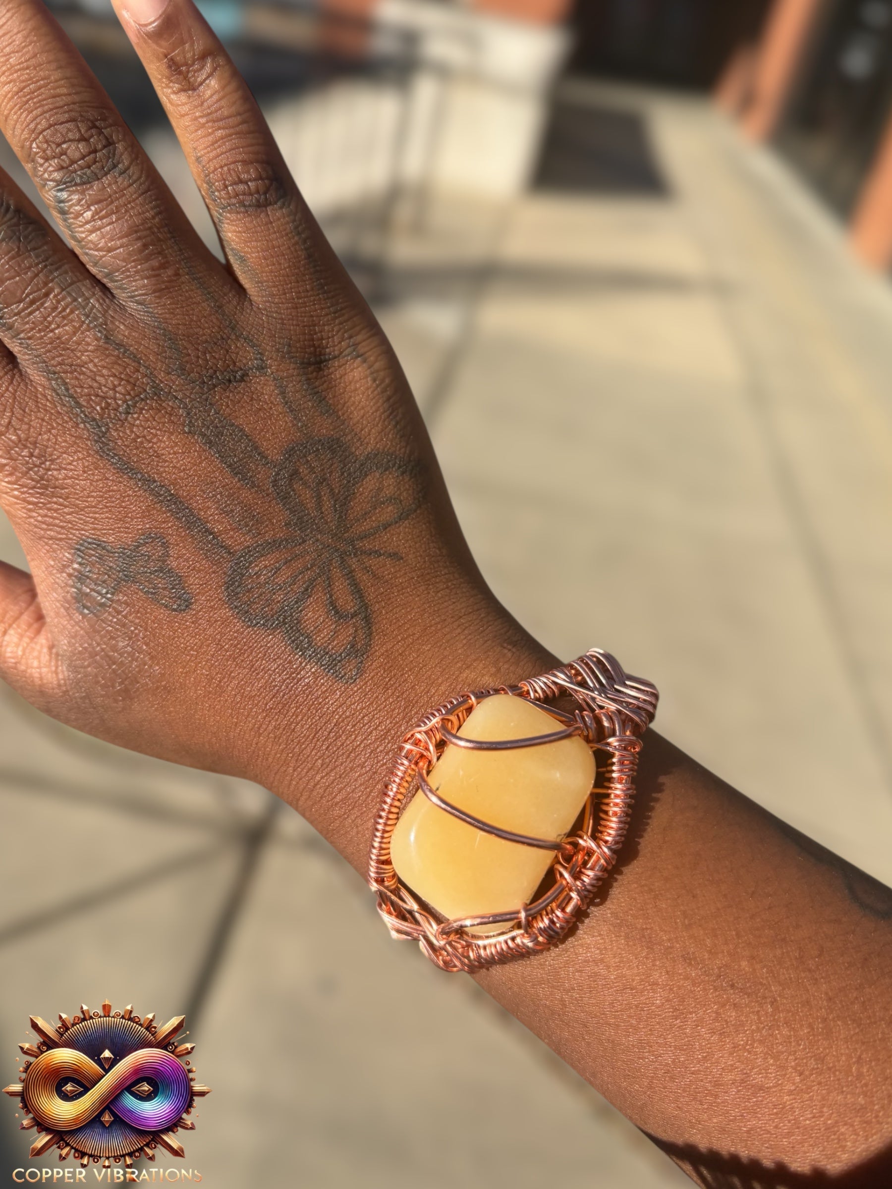 Orange Calcite Bracelet