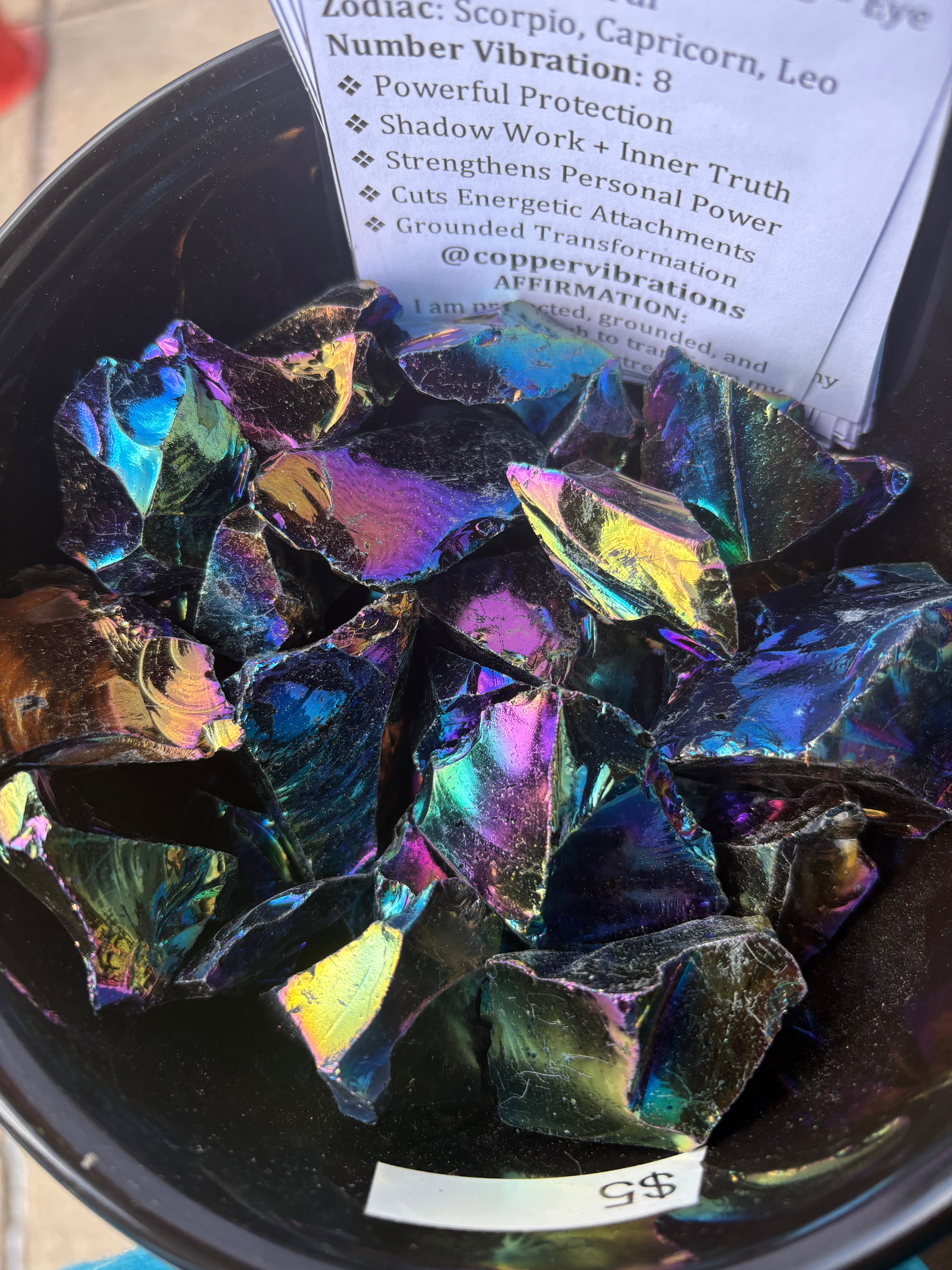 Titanium Obsidian Raw Stones