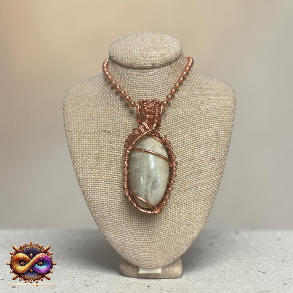 Moonstone 24” Copper Necklace