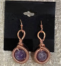 Amethyst CQ Copper Earrings