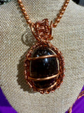 Smoky Quartz 24” Copper Necklace