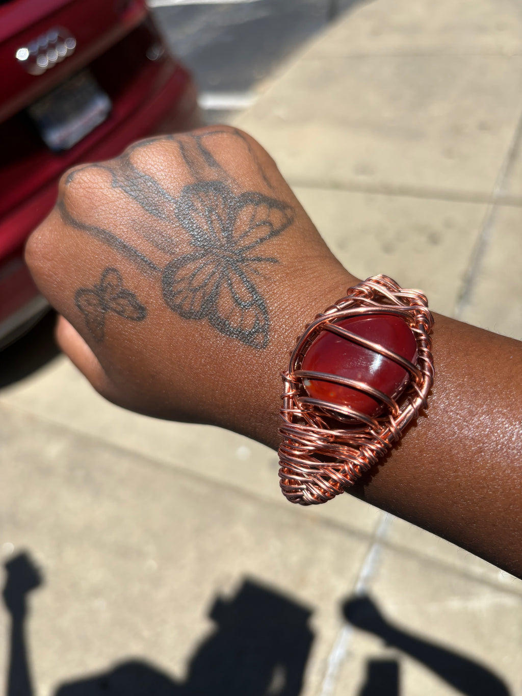 Chunky Mookaite Copper Bracelet