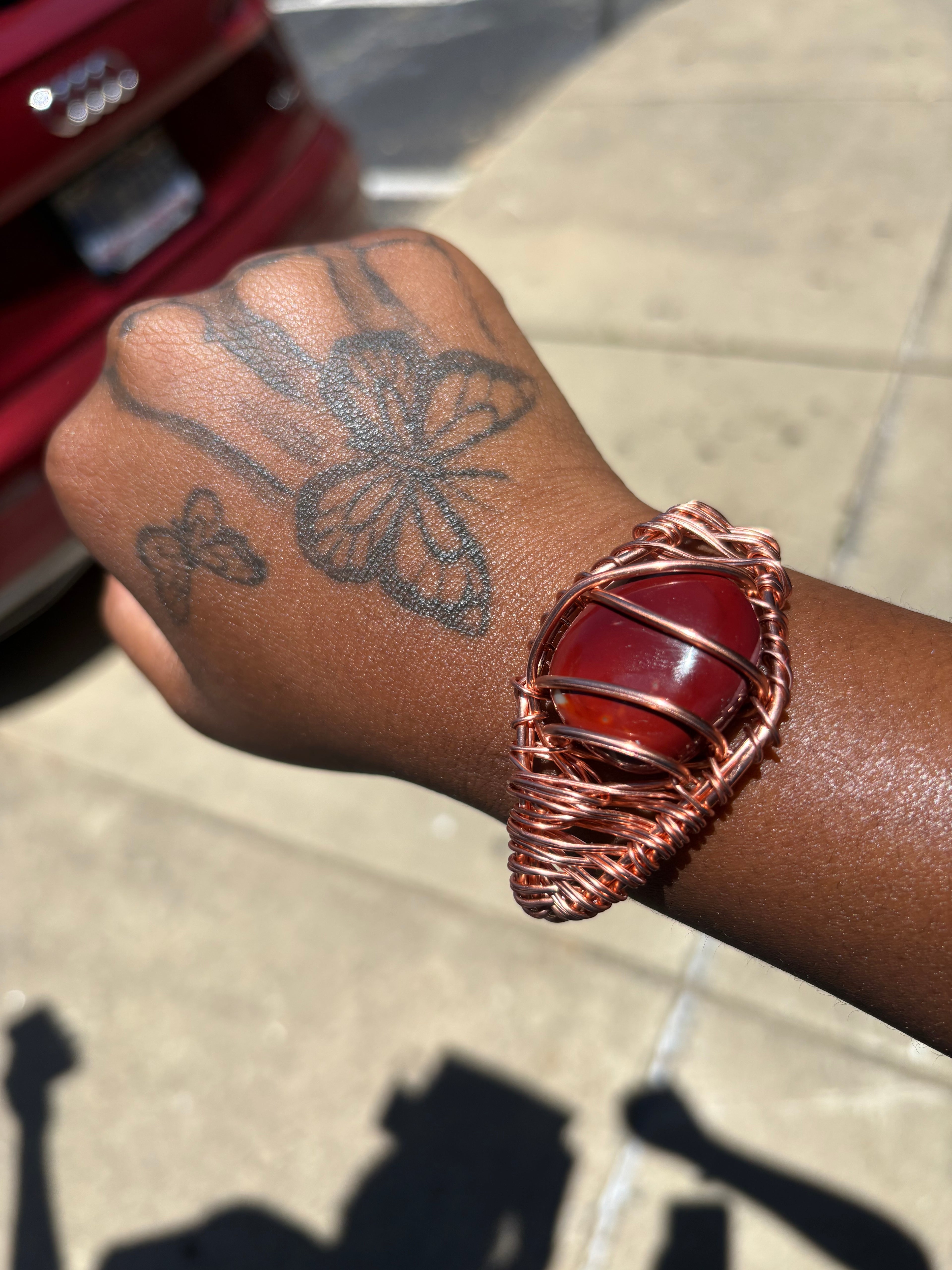 Chunky Mookaite Copper Bracelet