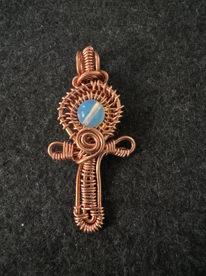 Small Copper Ankh Necklace