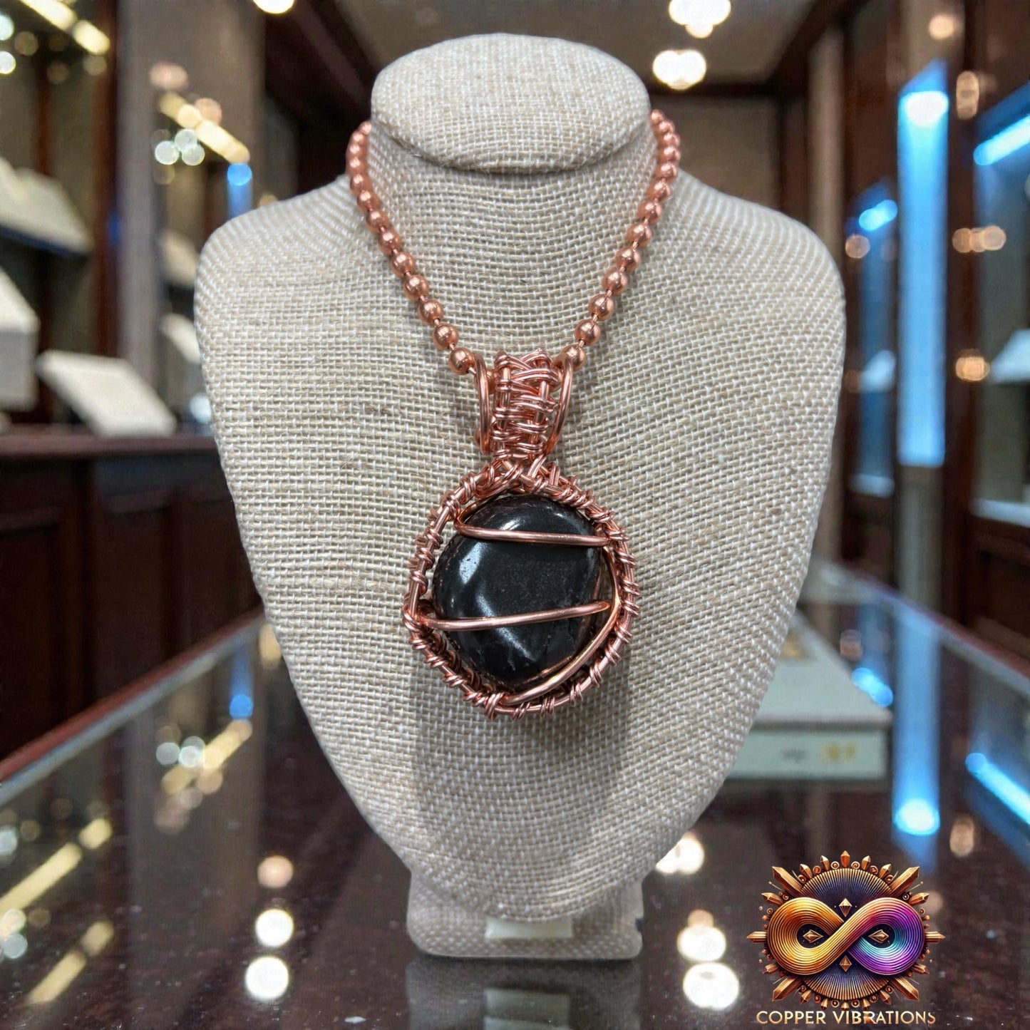 Shungite 24” Copper Necklace
