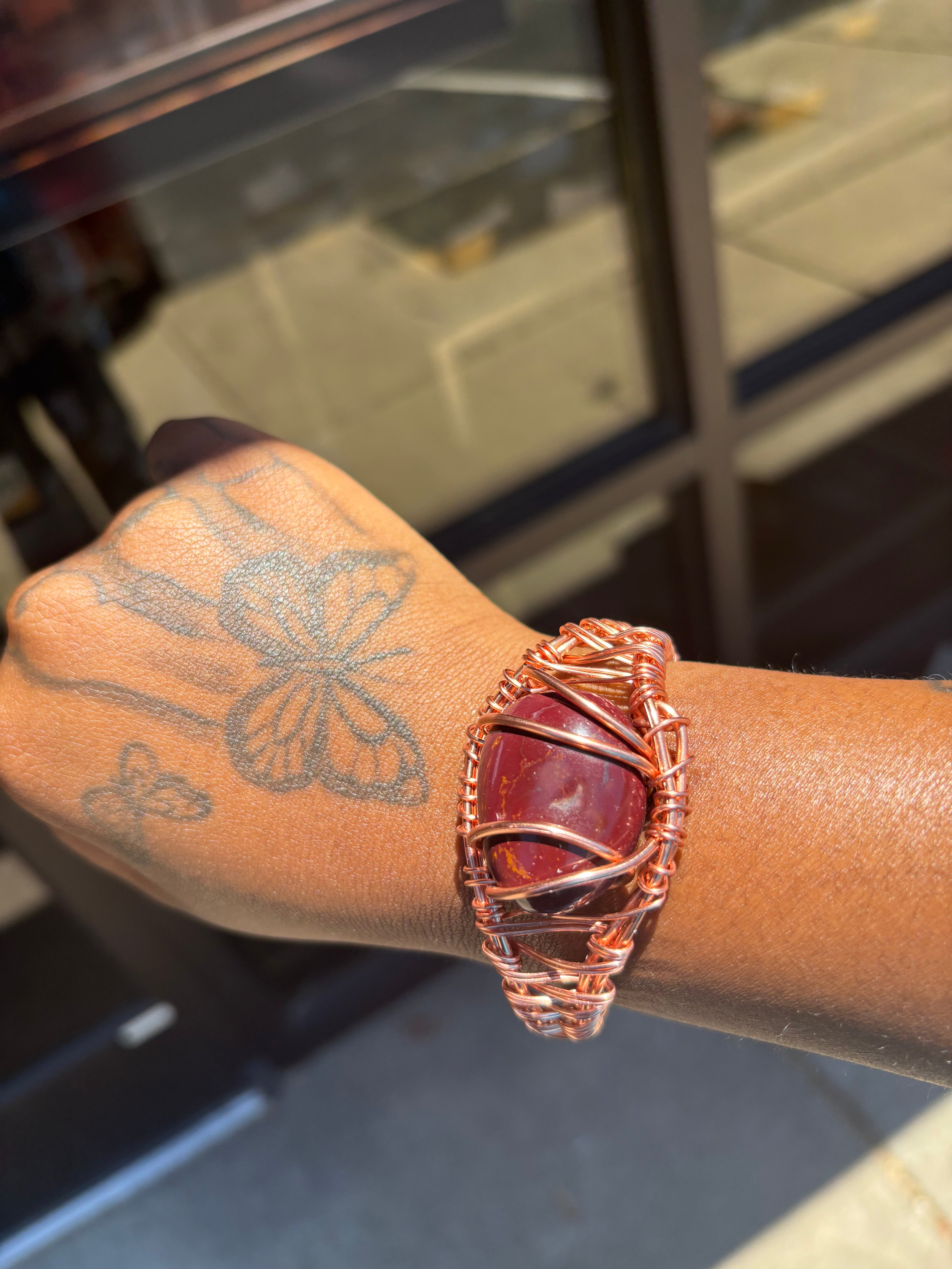 Chunky Mookaite Copper Bracelet