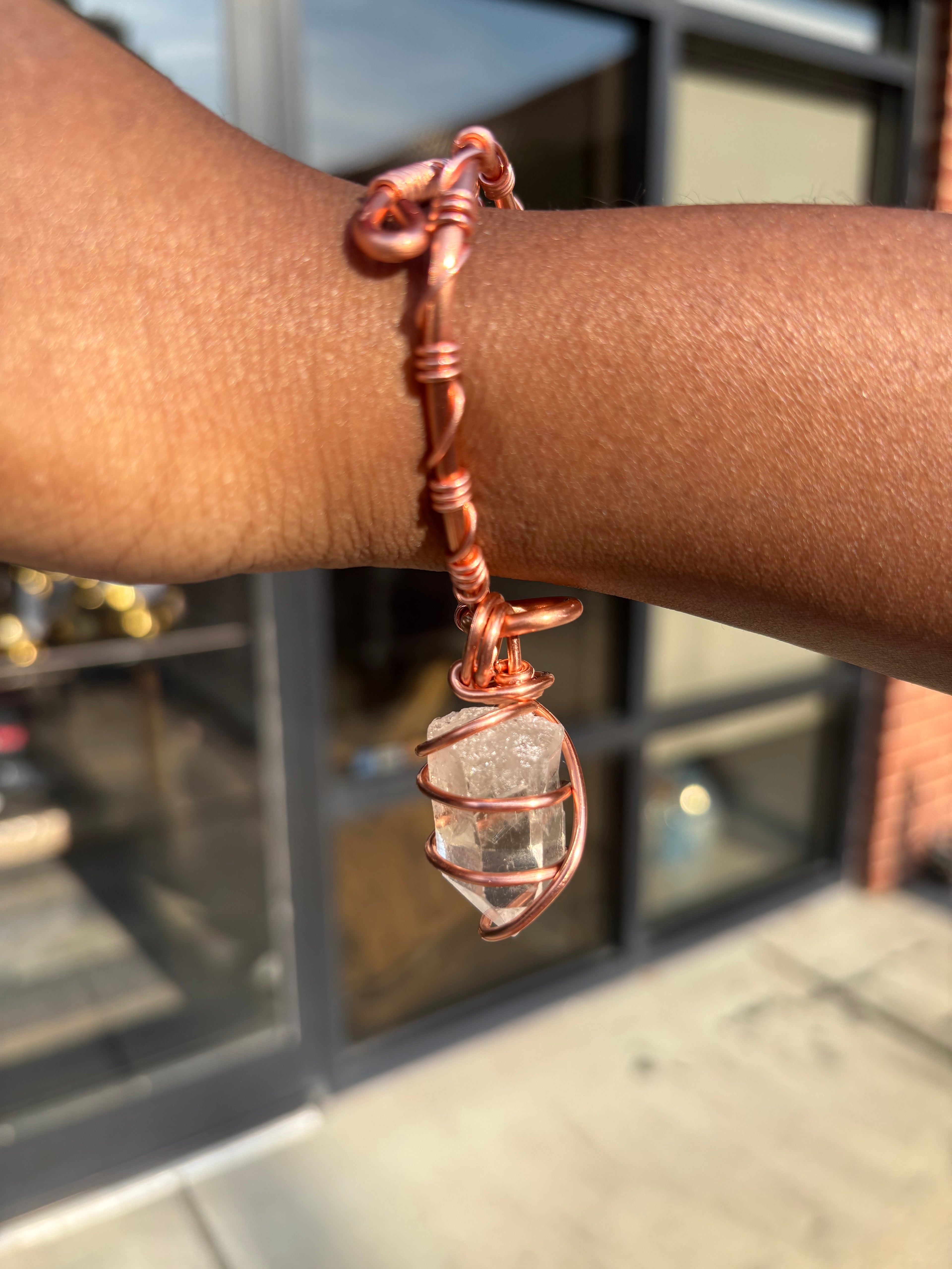 Gemstone Teardrop Creativity Weave Dangle Charm Bracelets
